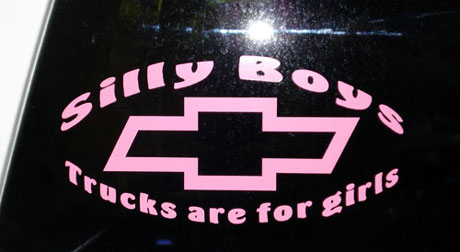 Silly boys trucks are for girls decals graphics sticker decal